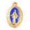 pendentif vierge émaillée bleu