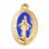 pendentif vierge émaillée bleu
