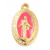 pendentif vierge émaillée bleu