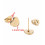 Support rond ondulé brossé pour boucles d'oreilles (2pcs)