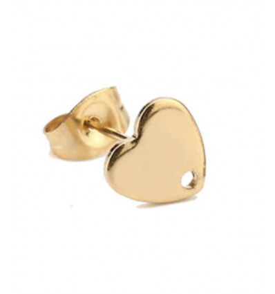 Support rond ondulé brossé pour boucles d'oreilles (2pcs)