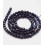 6mm - Chapelet pierre - gold stone bleu synthétique