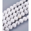 8mm - Chapelet pierre - Howlite blanche