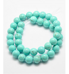 8mm - Chapelet pierre - Howlite blanche