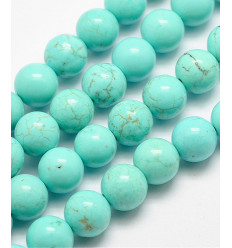 8mm - Chapelet pierre - Howlite blanche