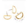 Support rond ondulé brossé pour boucles d'oreilles (2pcs)