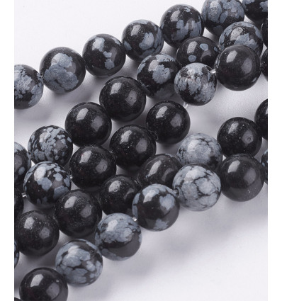 8mm - Chapelet pierre - obsidienne