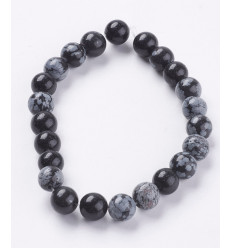 8mm - Chapelet pierre - obsidienne