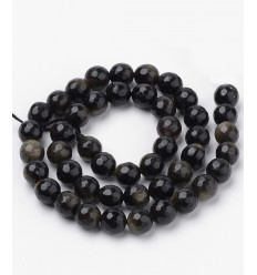 8mm - Chapelet pierre - obsidienne