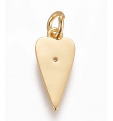 Pendentif oeil articulé + zircon vert