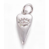 Pendentif oeil articulé + zircon vert