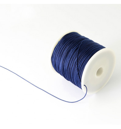 0,5mm - Fil de jade/nylon tressé - bleu électrique