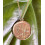 Pendentif médaille doré à l'or fin + lune en zircon
