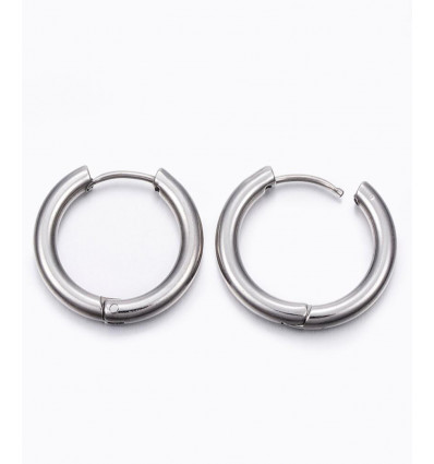 Créole inoxydable épaisse 30mm (2pcs)