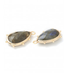 pendentif goutte sertie