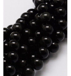 8mm - Chapelet pierre - obsidienne