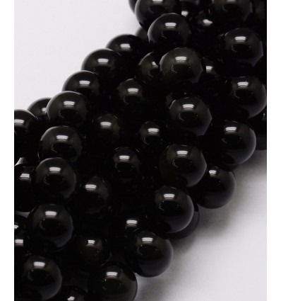 8mm - Chapelet pierre - obsidienne