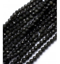 8mm - Chapelet pierre - obsidienne