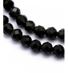 8mm - Chapelet pierre - obsidienne