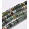 6mm - Pierre naturelle agate indienne - chapelet rondelles ovales