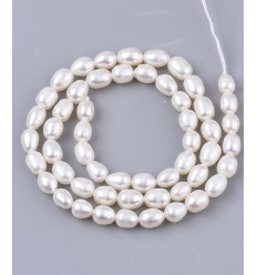 8x7mm - perles de culture naturelles - Chapelet