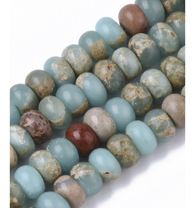 Agate indienne - chapelet pierres rondelles naturelle 2x4mm
