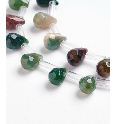 Goutte à facette "onyx vert"