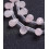 Quartz rose à facettes - Goutte