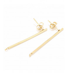 Support rond ondulé pour boucles d'oreilles (2pcs)