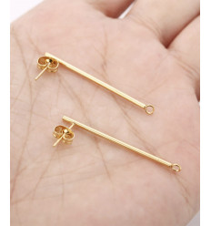 Support rond ondulé pour boucles d'oreilles (2pcs)