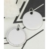 Pendentif pastille inoxydable poinçonnée