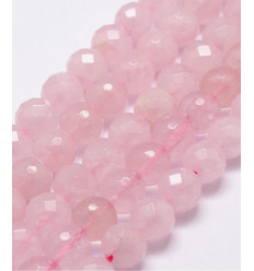 8mm - Chapelet pierre - quartz rose