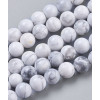 8mm - Chapelet pierre - Howlite blanche