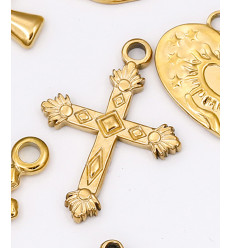 Pendentif pastille inoxydable poinçonnée