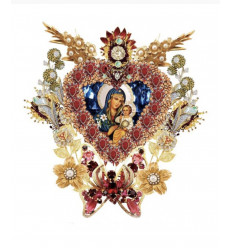 Ecusson "coeur brodé"