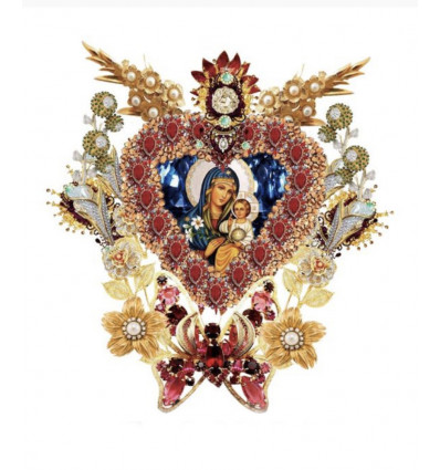 Ecusson "coeur brodé"