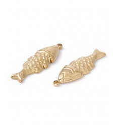 Pendentif poissonen acier inoxydable