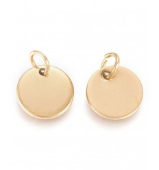 Pendentif pastille inoxydable poinçonnée