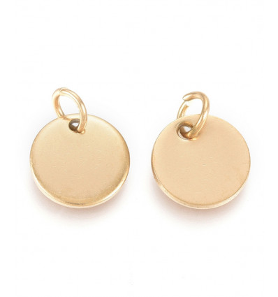 Pendentif pastille inoxydable poinçonnée