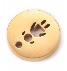 Pendentif pastille inoxydable - petite fille (1pc)
