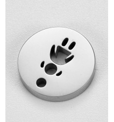 Pendentif pastille inoxydable poinçonnée
