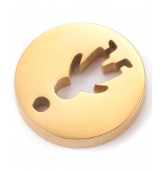 Pendentif pastille inoxydable poinçonnée