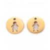 Pendentif pastille inoxydable poinçonnée