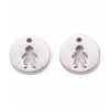 Pendentif pastille inoxydable poinçonnée