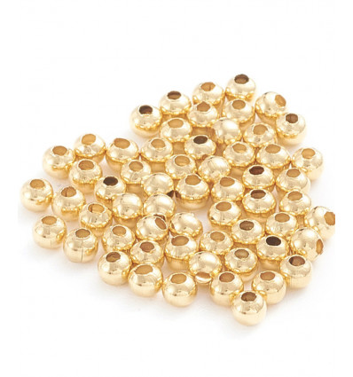 3mm - sachet +/- 250 perles acier inox.