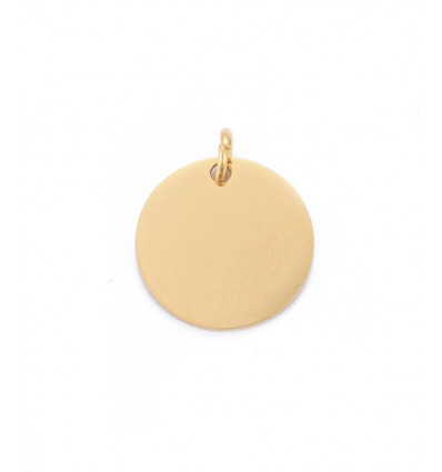Pendentif pastille inoxydable poinçonnée