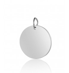 Pendentif pastille inoxydable poinçonnée