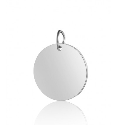 Pendentif pastille inoxydable poinçonnée