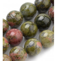 6mm - Chapelet pierre - unakite