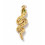 Pendentif oeil articulé + zircon vert
